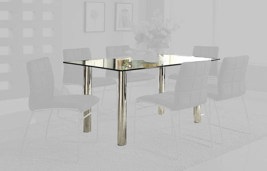 Furniture of America - Oahu Dining Table in Chrome - CM8319T-TABLE View 1