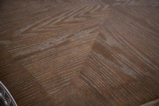 Furniture of America - Oakham Dining Table in Weathered Oak - FM3418AK-T-TABLE View 2