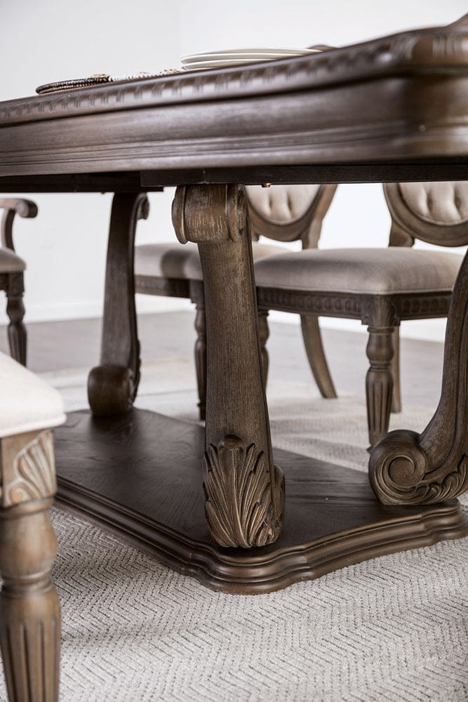 Furniture of America - Oakham Dining Table in Weathered Oak - FM3418AK-T-TABLE View 5