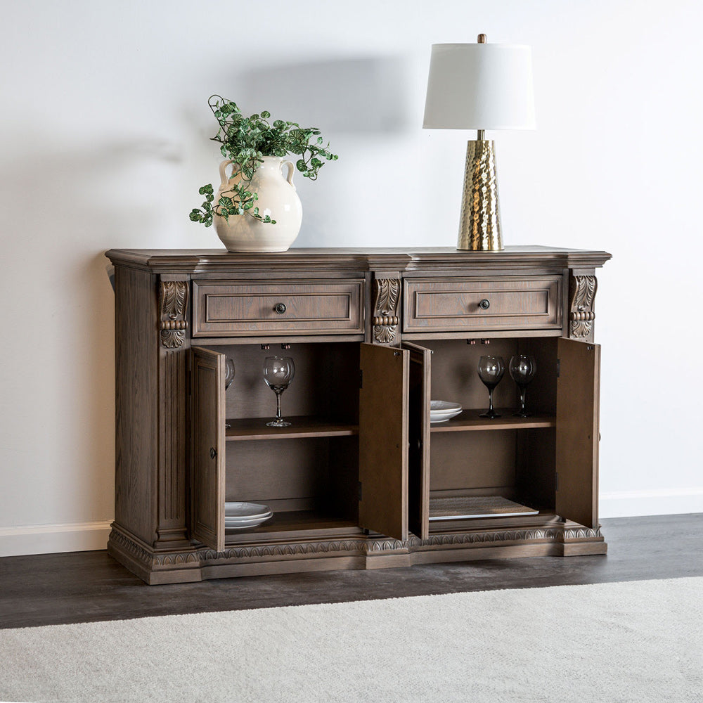 Furniture of America - Oakham Side Board in Weathered Oak - FM3418AK-SV View 2