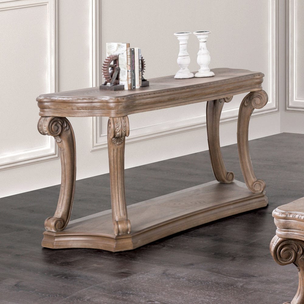 Furniture of America - Oakway Sofa Table in Weathered Oak - FM4518AK-S View 1