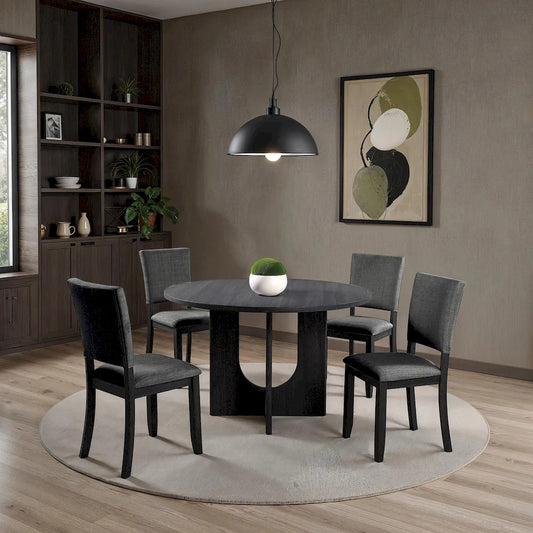 Furniture of America - Oberto - Side Chair (Set of 4), Dark Gray - SL3406DG-SC-4PK view 2