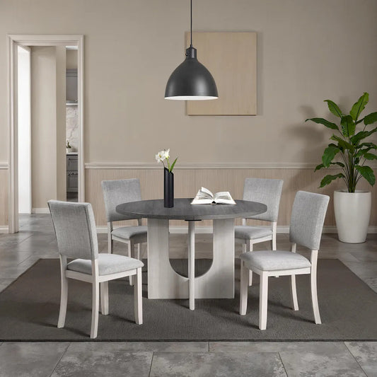 Furniture of America - Oberto - Side Chair (Set of 4), Gray - SL3406GY-SC-4PK view 2