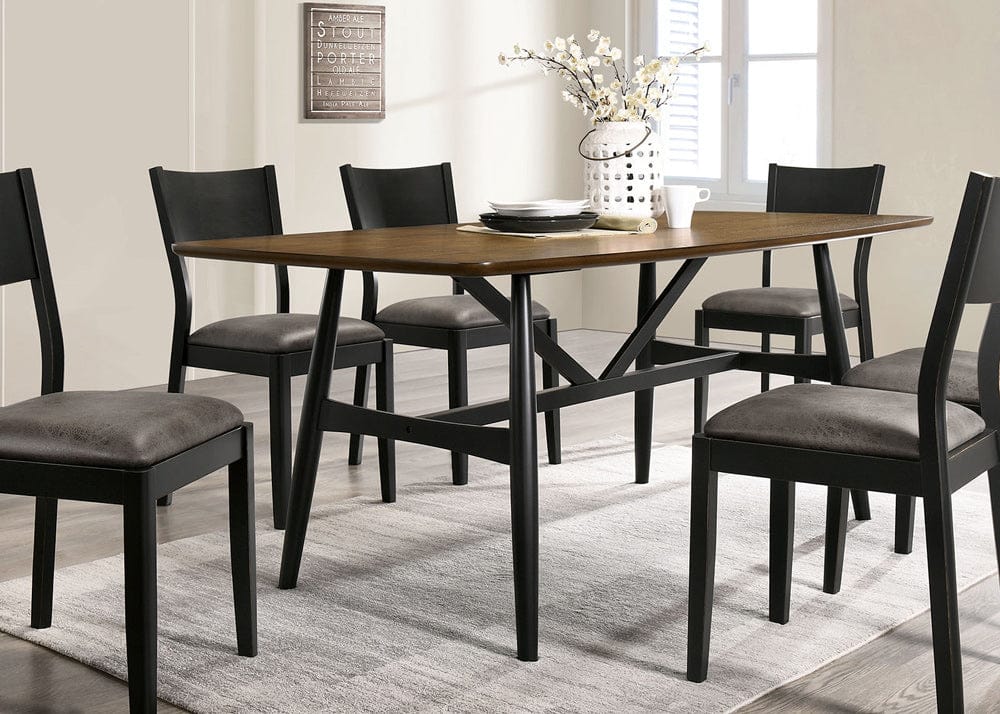 Furniture of America - Oberwil Dining Table in Antique Oak/Black/Gray - CM3548A-T View 2