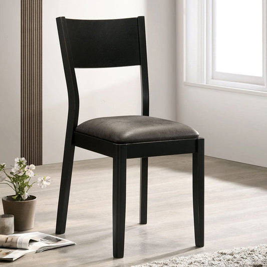 Furniture of America - Oberwil Side Chair Set of 2 in Black/Gray - CM3548GY-SC-2PK View 1