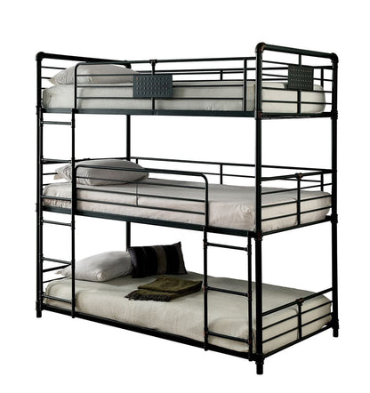 Furniture of America - Olga I Twin/Twin/Twin Bunk Bed in Antique Black - CM-BK912-BED View 3