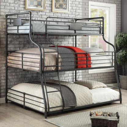 Furniture of America - Olga Iii Twin/Full/Queen Bunk Bed in Antique Black - CM-BK918-BED View 1