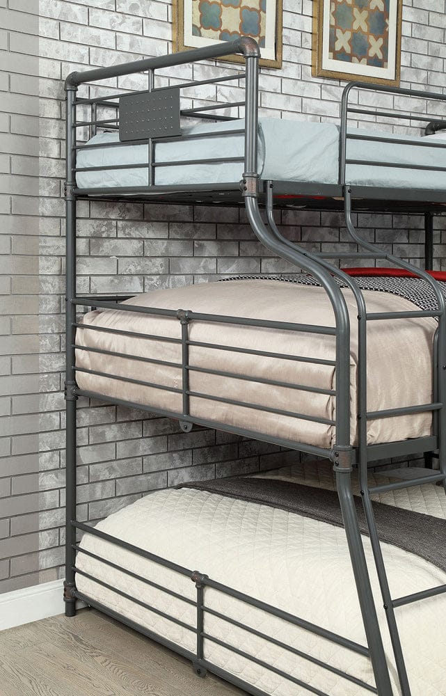 Furniture of America - Olga Iii Twin/Full/Queen Bunk Bed in Antique Black - CM-BK918-BED View 2