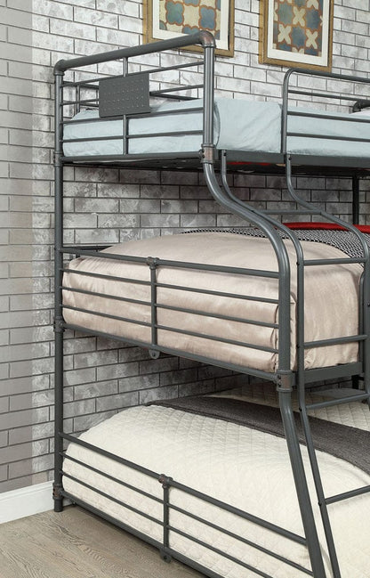 Furniture of America - Olga Iii Twin/Full/Queen Bunk Bed in Antique Black - CM-BK918-BED View 2