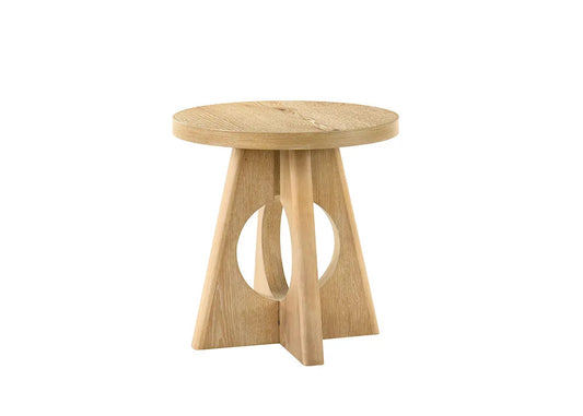 Furniture of America - Olgod - Round End Table - Oak - FM4223AK-E view 1