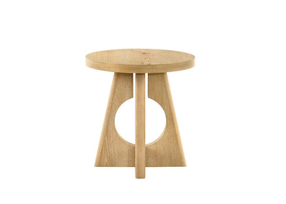Furniture of America - Olgod - Round End Table - Oak - FM4223AK-E view 2