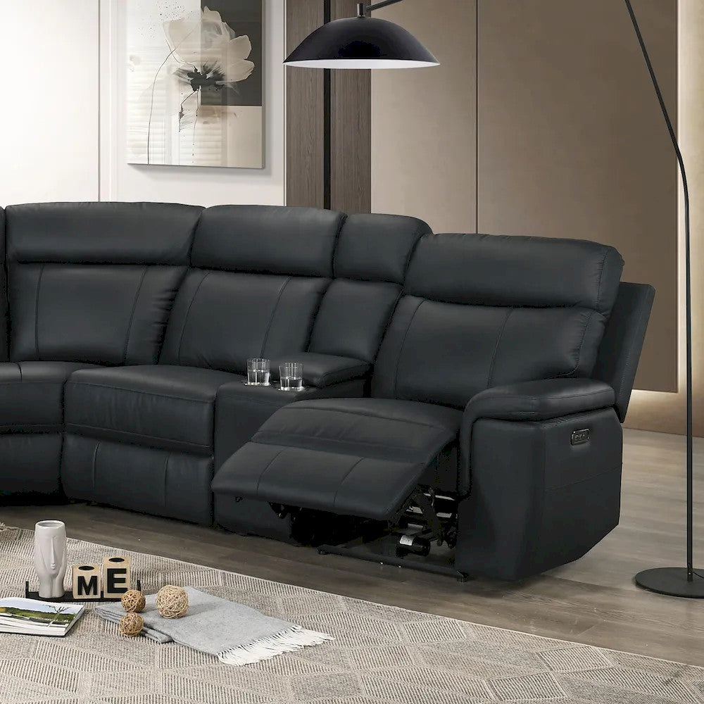 Furniture of America - Oliverus - Power Sectional, Black - FM69009BK-SECT-PM view 1