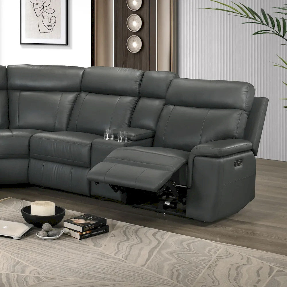 Furniture of America - Oliverus - Power Sectional, Dark Gray - FM69009DG-SECT-PM view 1