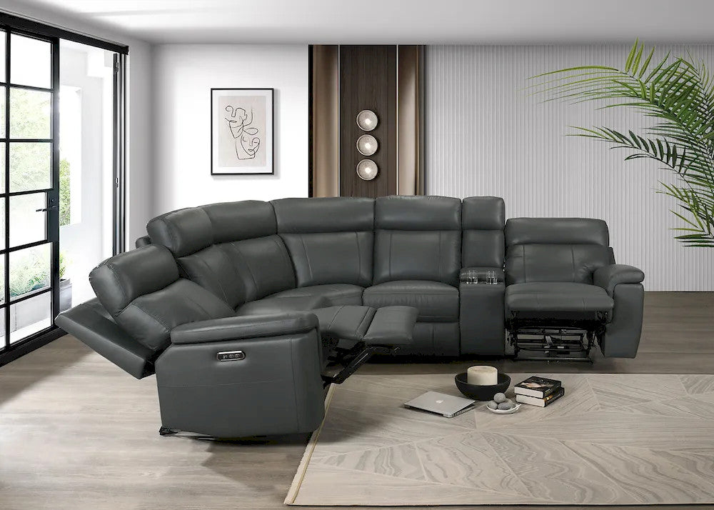 Furniture of America - Oliverus - Power Sectional, Dark Gray - FM69009DG-SECT-PM view 3