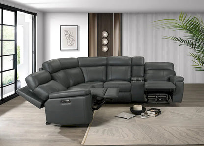 Furniture of America - Oliverus - Power Sectional, Dark Gray - FM69009DG-SECT-PM view 3