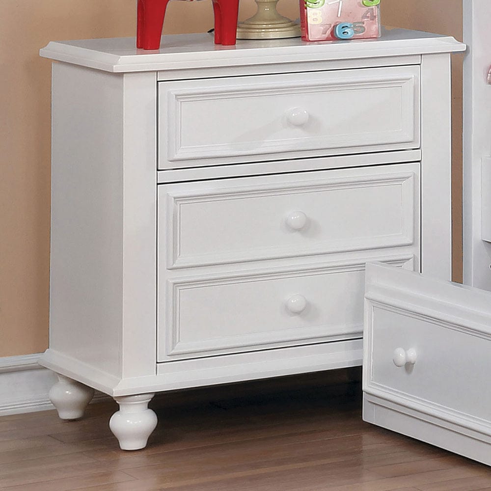 Furniture of America - Olivia Nightstand in White - CM7155WH-N View 3