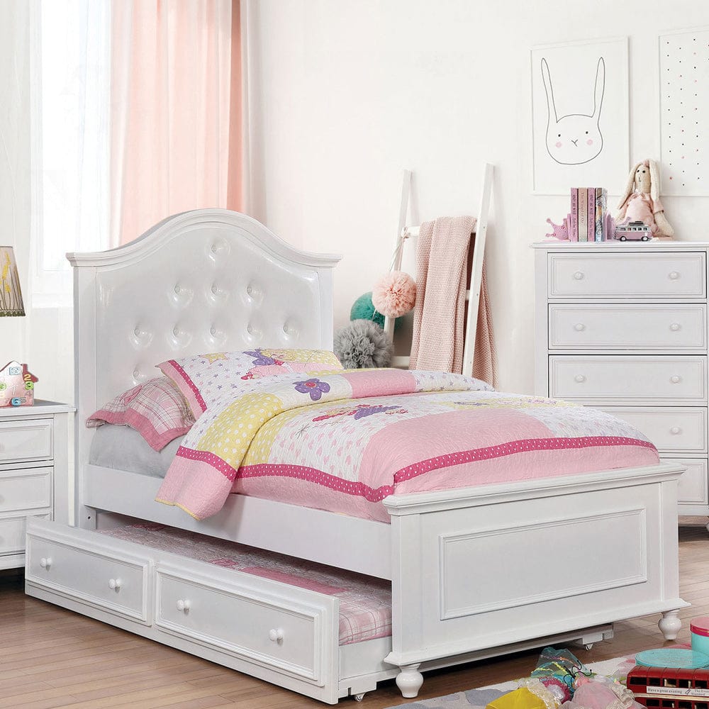 Furniture of America - Olivia Twin Bed in White - CM7155WH-T-BED View 3