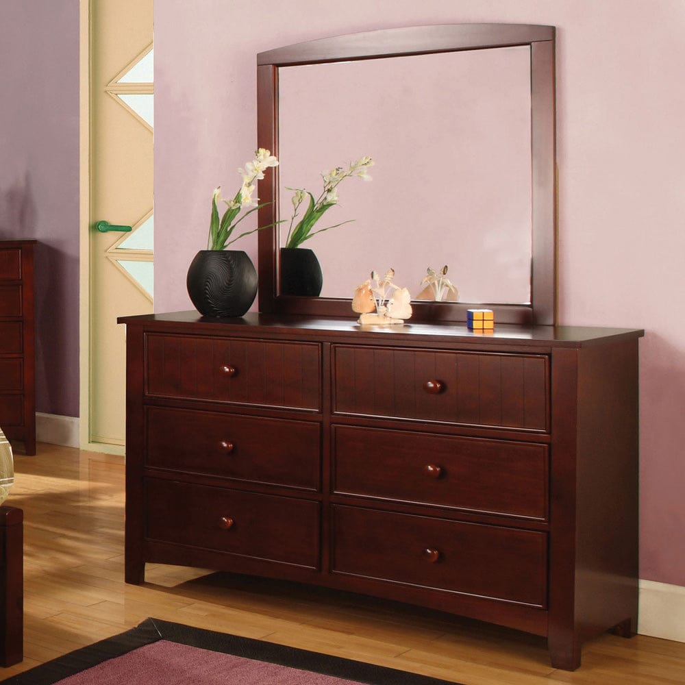 Furniture of America - Omnus Mirror in Cherry - CM7905CH-M View 2