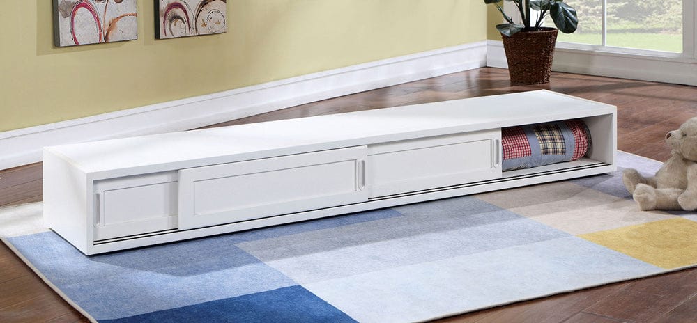 Furniture of America - Omnus Underbed Storage w/ Sliding Doors in White - CM-SR452-WH View 1