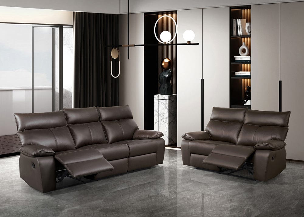 Furniture of America - Onoria Sofa + Loveseat Manual in Brown - FM69008BR-M-2PC View 1