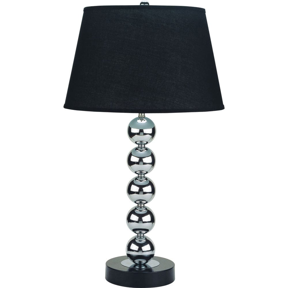 Furniture of America - Opal Table Lamp Set of 2 in Silver/Black - L76257T View 1