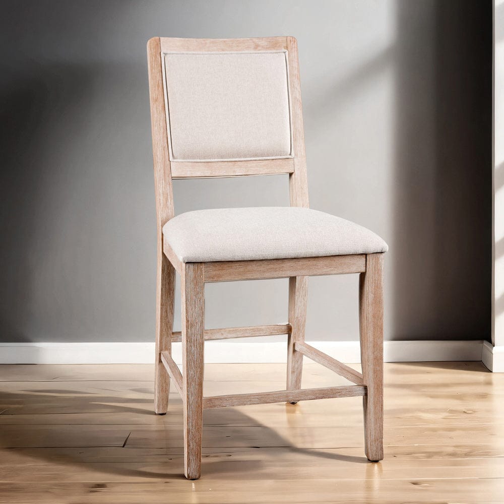 Furniture of America - Orbetello Counter Chair Set of 2 in Distressed Natural - FM3601NT-PC-2PK View 1