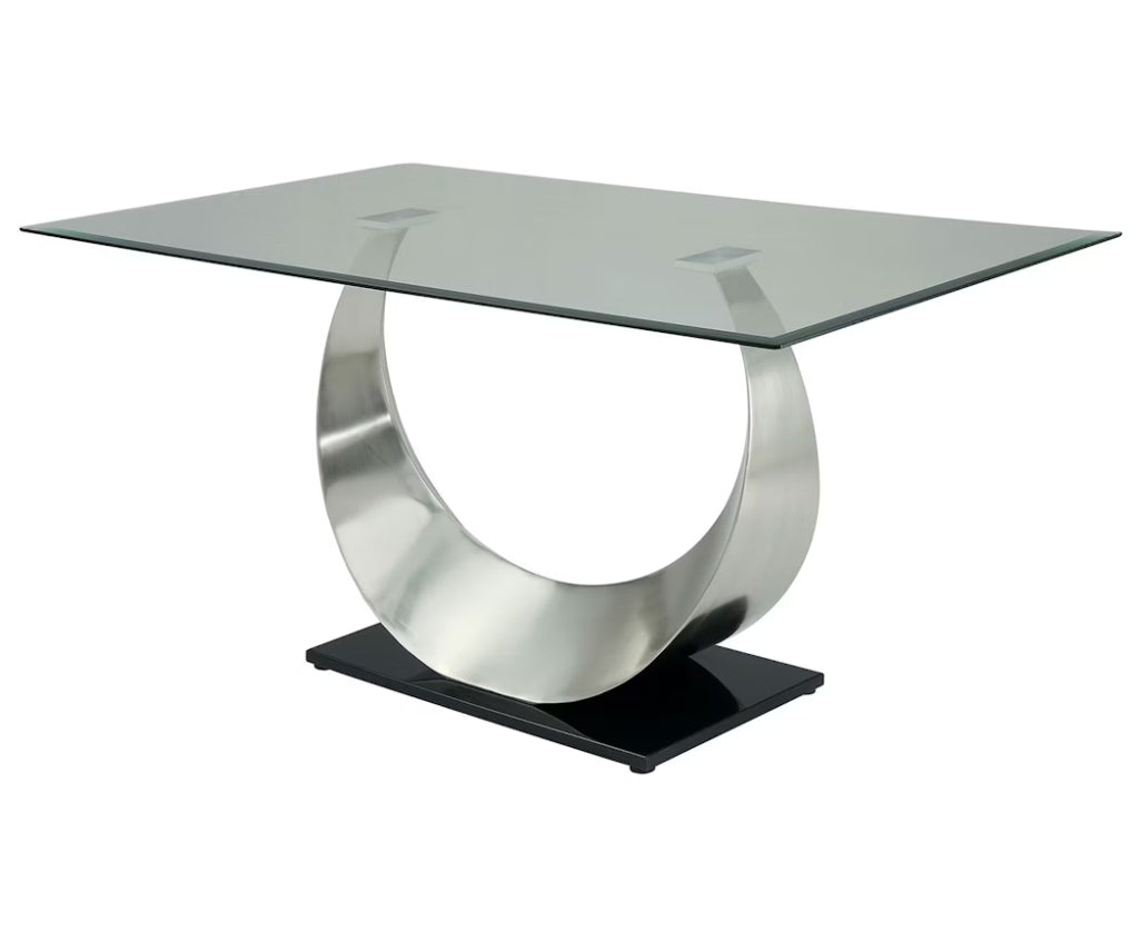 Furniture of America - Orla Dining Table in Silver/Black - CM3726T-TABLE View 1