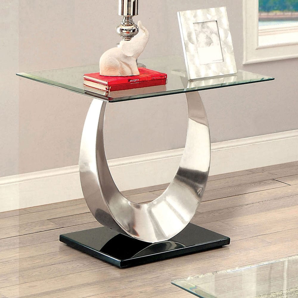 Furniture of America - Orla Ii End Table in Satin Plated/Black - CM4726E-TABLE View 1