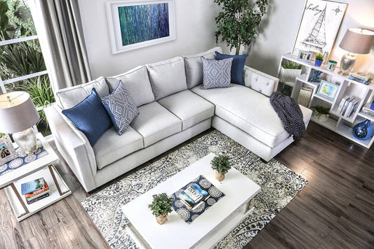 Furniture of America - Ornella Sectional in Light Gray/Blue - SM2671-SECT View 2