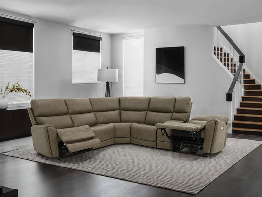 Furniture of America - Orpheus Power Sectional in Brown - FM68100BR-SECT-PM View 1