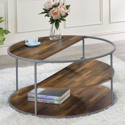 Furniture of America - Orrin Coffee Table in Gray/Walnut - CM4396GY-C View 1