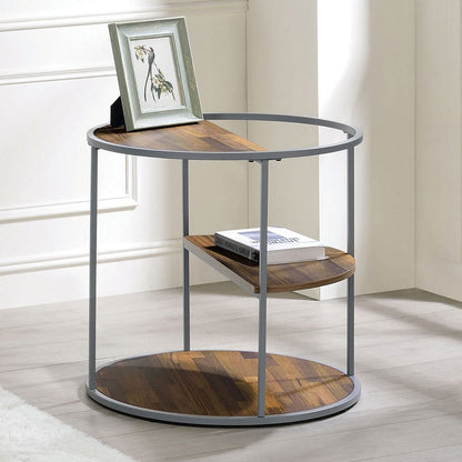 Furniture of America - Orrin End Table in Gray/Walnut - CM4396GY-E View 1