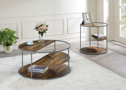 Furniture of America - Orrin End Table in Gray/Walnut - CM4396GY-E View 2