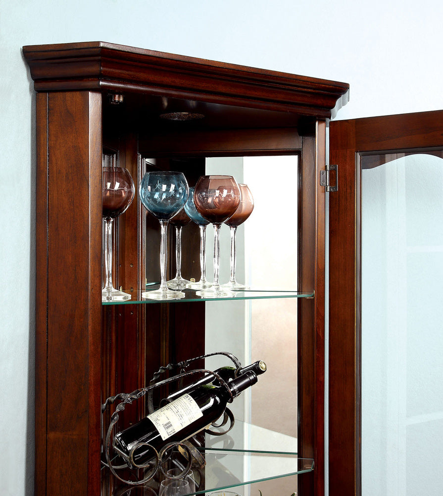 Furniture of America - Ortley Curio in Walnut - CM-CR133 View 2