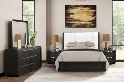 Furniture of America - Osterley - 3 Pc. Queen Bedroom Set - Black - FM71500BK-Q-4PC view 2