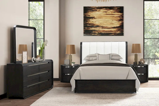 Furniture of America - Osterley - 3 Pc. Queen Bedroom Set - Black - FM71500BK-Q-4PC view 2