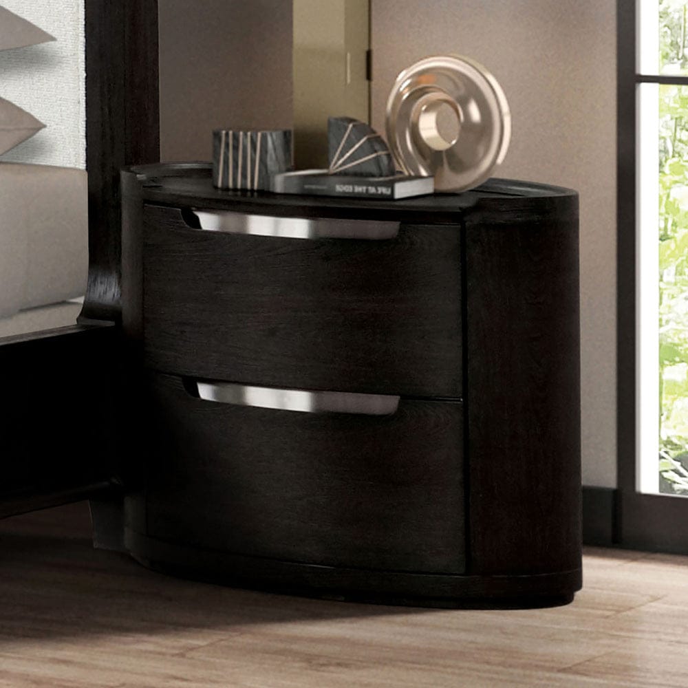 Furniture of America - Osterley Nightstand in Black - FM71500BK-N View 3