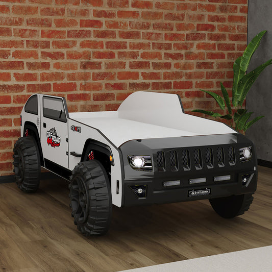 Furniture of America - Overlander Car Bed in Black/White - FOA7740BW-BED View 1