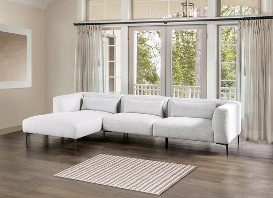 Furniture of America - Paderborn Sectional, Left Chaise in Light Gray - FM63002LG-SECT-L View 1