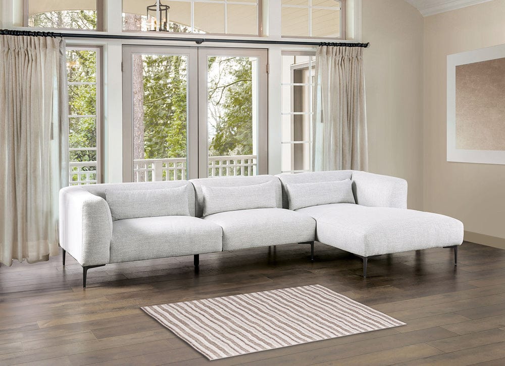 Furniture of America - Paderborn Sectional, Right Chaise in Light Gray - FM63002LG-SECT-R View 1