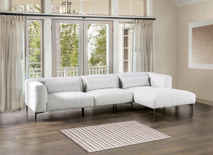 Furniture of America - Paderborn Sectional, Right Chaise in Light Gray - FM63002LG-SECT-R View 1
