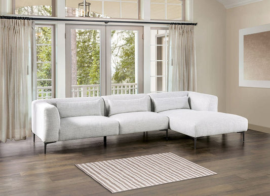 Furniture of America - Paderborn Sectional, Right Chaise in Light Gray - FM63002LG-SECT-R View 1