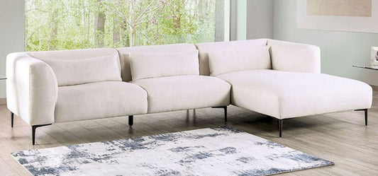 Furniture of America - Paderborn Sectional, Right Chaise in Linen White - FM63002WH-SECT-R View 1
