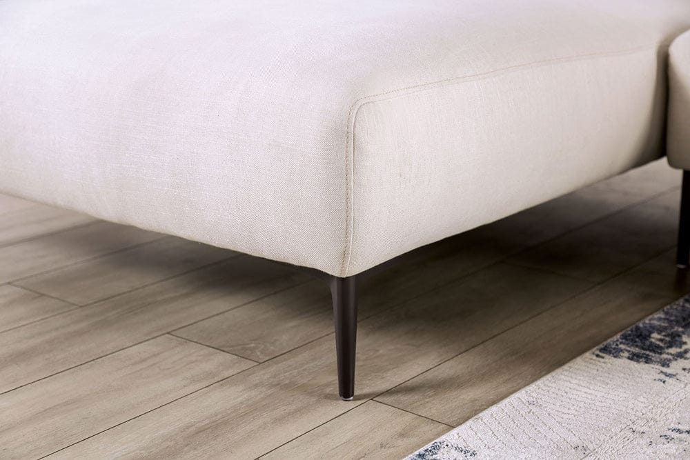 Furniture of America - Paderborn Sectional, Right Chaise in Linen White - FM63002WH-SECT-R View 2