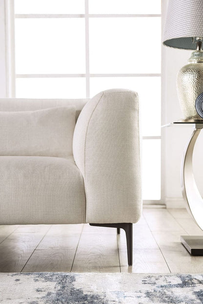 Furniture of America - Paderborn Sectional, Right Chaise in Linen White - FM63002WH-SECT-R View 4