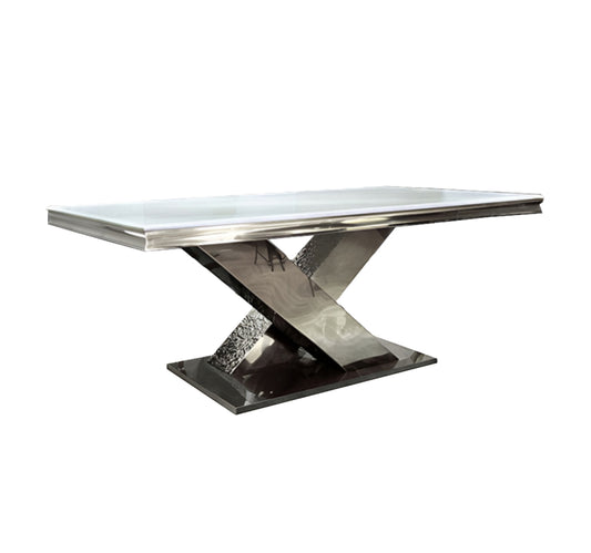 Furniture of America - Palazzo Dining Table in Chrome - FM33002SV-T-TABLE View 1