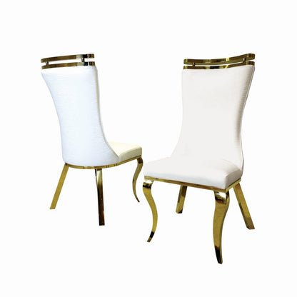 Furniture of America - Palazzo Side Chair Set of 2 in White - FM33011WH-SC-2PK View 2