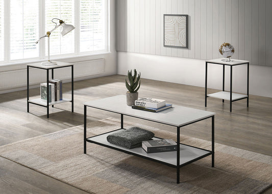 Furniture of America - Pallas 3 Pc. Table Set in White - FM42903WH-3PK View 1