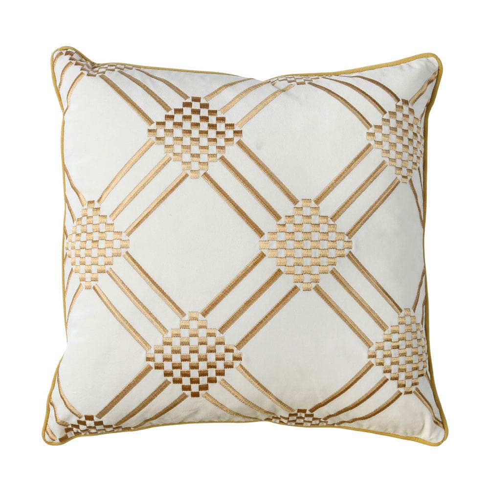 Furniture of America - Pam 20" X 20" Pillow Set of 2 in Ivory/Yellow - PL8039-2PK View 1