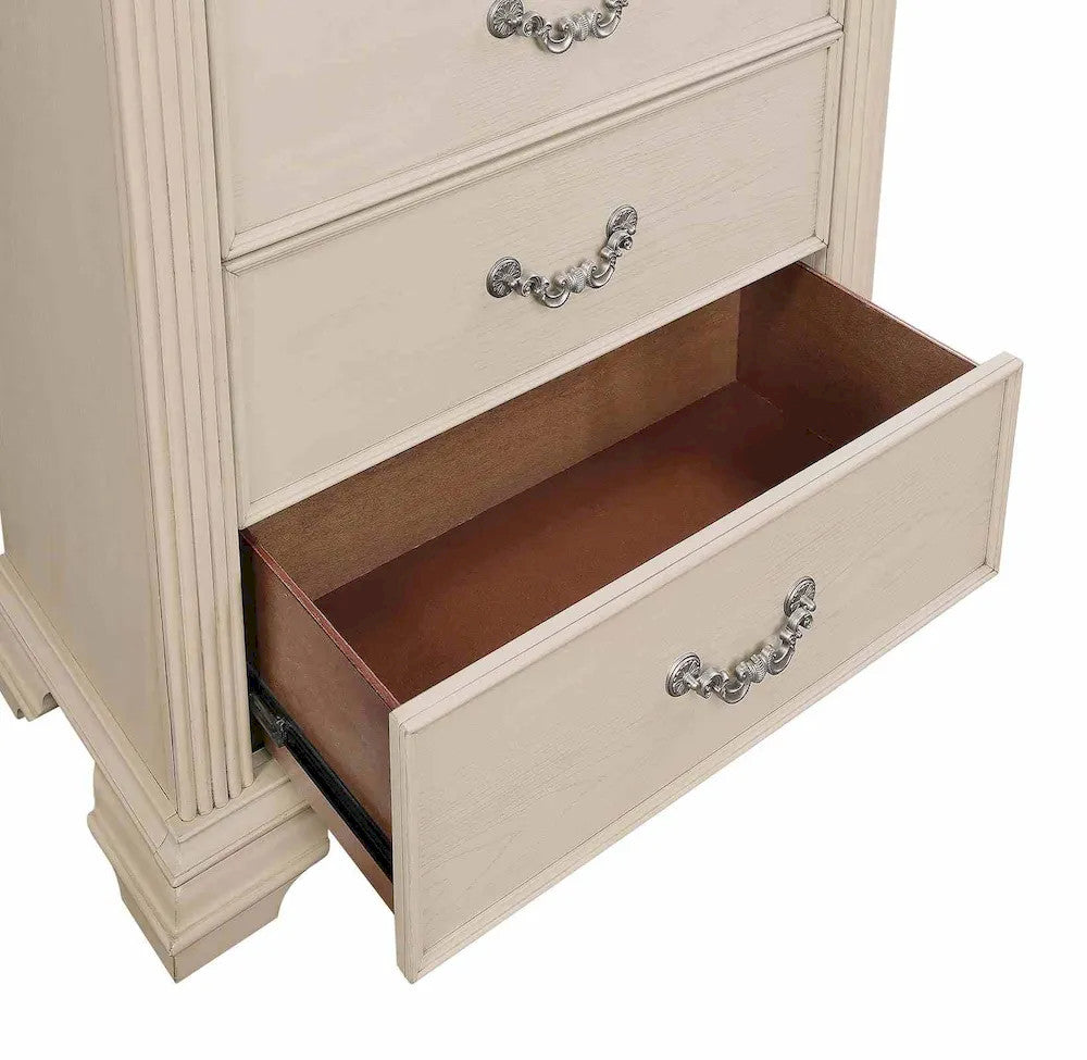 Furniture of America - Pamphilos - 3 Pc. Queen Bedroom Set - Antique White - FOA7144WH-Q-4PC view 4